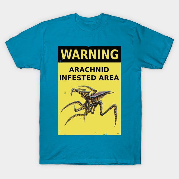 Starship Troopers (1997): ARACHNID INFESTED AREA T-Shirt by SPACE ART & NATURE SHIRTS 